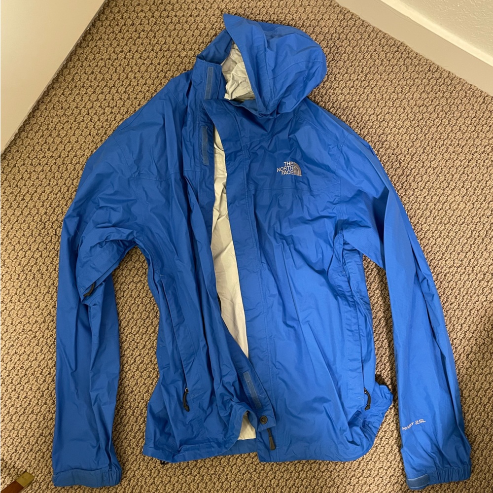 Blue North Face Rain Jacket - Size Medium